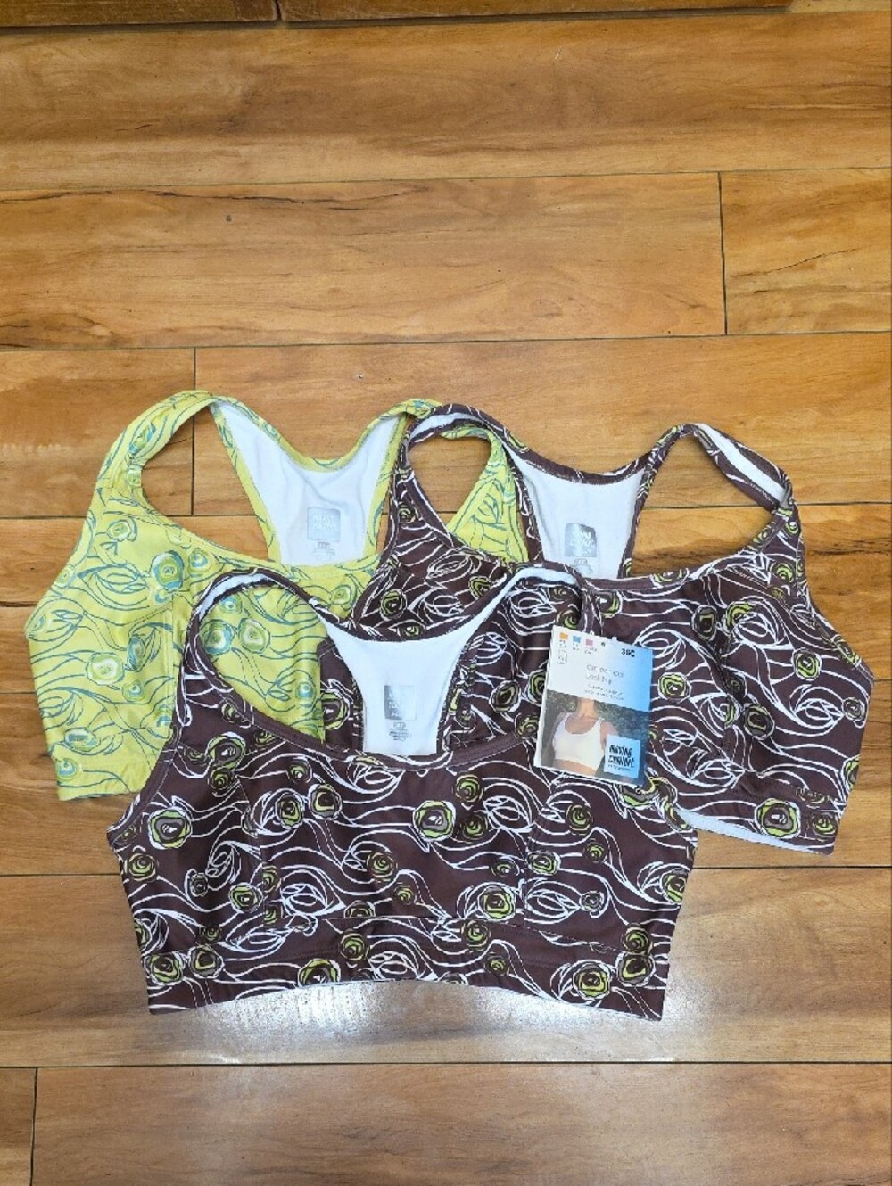 Moving Comfort Cameo Racerback  Athletic Sports Bra Size 36C Set of 3
